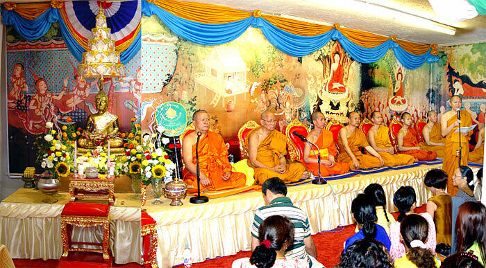 Der buddhistische Tempel.