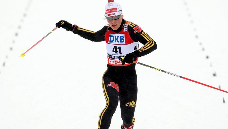 Sicherte Silber und zeigte danach den Stingefinger: Claudia Nystad. Sicherte Silber und zeigte danach den Stingefinger: Claudia Nystad.