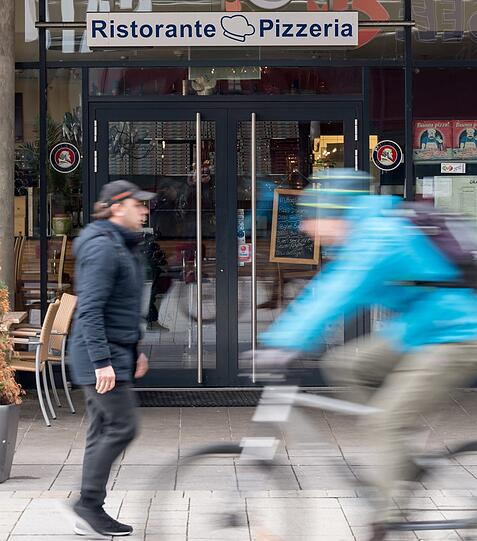 Laut Ermittlerkreisen wurde diese Pizzeria in der Messestadt Riem im Zuge der Razzia gegen die 'Ndrangheta durchsucht.