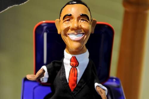 Barack Obama als Kasperl.