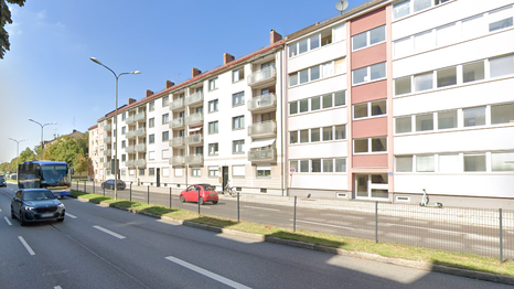 Die Moosacher Stra&szlig;e im M&uuml;nchner Norden.