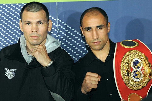 Respekt vorhanden: &bdquo;Raul Marquez ist schlau&ldquo;, sagt Arthur Abraham (re.), &bdquo;ich muss mir etwas einfallen lassen.&ldquo;