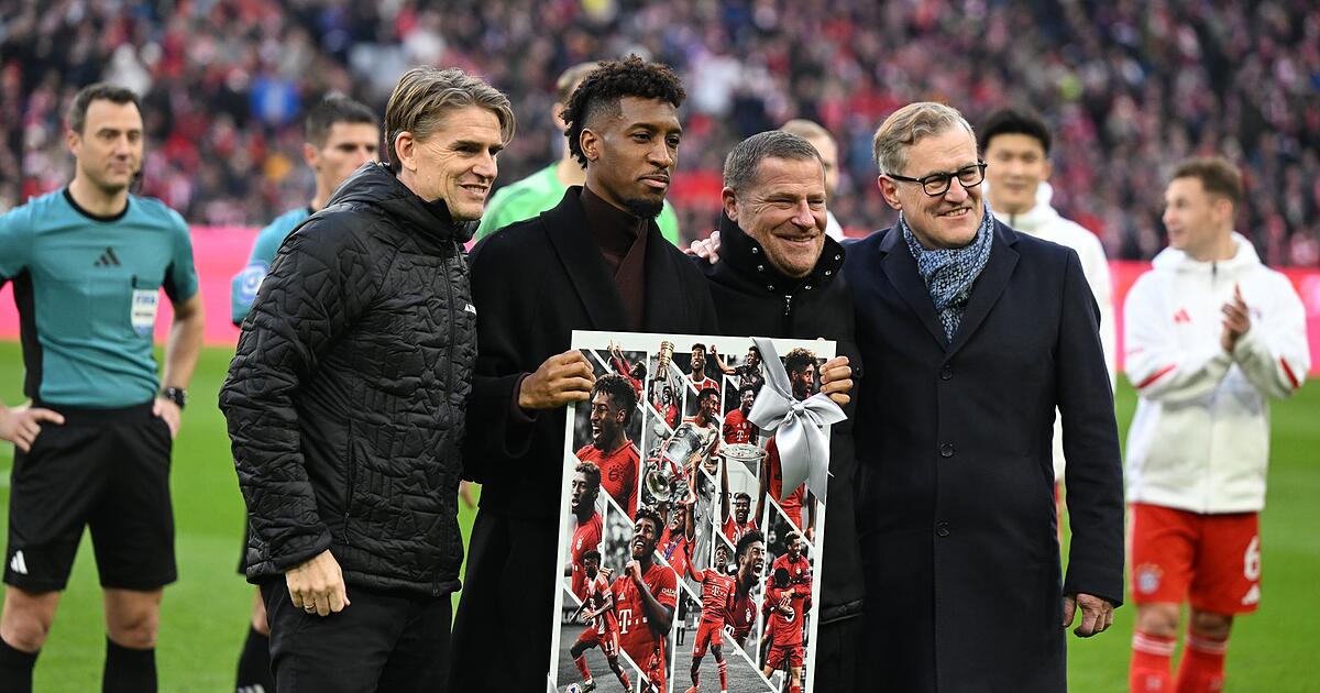 FC-Bayern-verabschiedet-Coman-Blumen-f-rs-T-chterchen