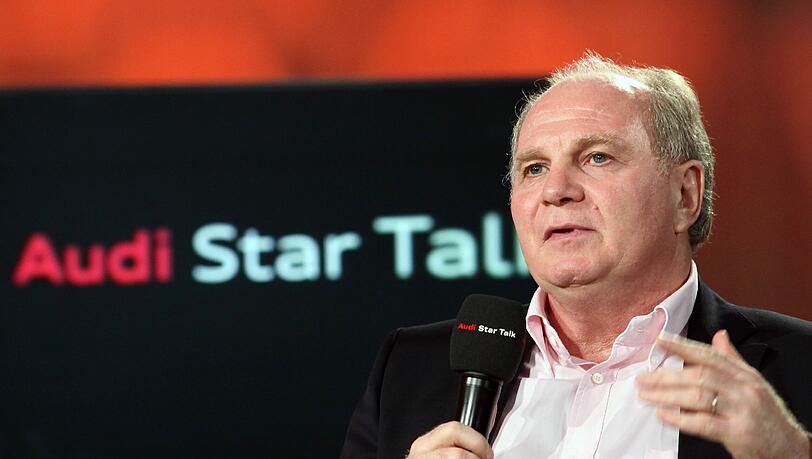 In der Sport-Personality-Show AUDI Star Talk hat Uli Hoeneß nicht nur über die Zukunft des FC Bayern und das Titel-Duell mit Borussia Dortmund gesprochen, sondern auch zum Basketball gegriffen: Mit seinem Sieg im "Charity-Shootout"-Freiwurf-Duell gegen Moderator Klaus Gronewald "erwarf" er 5000 Euro für die ?Dominik Brunner Stiftung'. In der Sport-Personality-Show AUDI Star Talk hat Uli Hoeneß nicht nur über die Zukunft des FC Bayern und das Titel-Duell mit Borussia Dortmund gesprochen, sondern auch zum Basketball gegriffen: Mit seinem Sieg im "Charity-Shootout"-Freiwurf-Duell gegen Moderator Klaus Gronewald "erwarf" er 5000 Euro für die ?Dominik Brunner Stiftung'.
