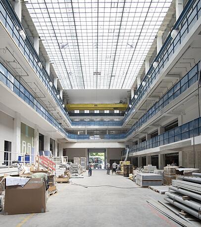 Halle E, eine ehemaligen Trafohalle der Stadtwerke.