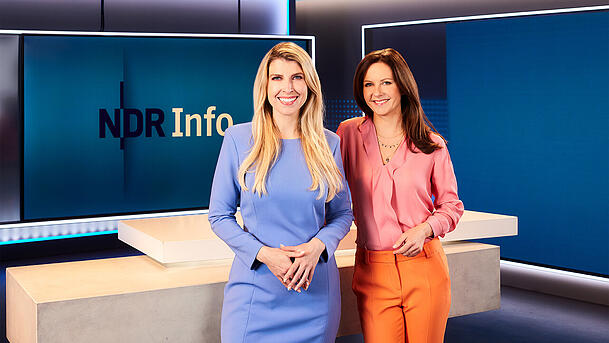 Romy Hiller (re.) mit ihrer "NDR Info"-Kollegin Bibiana Barth. Romy Hiller (re.) mit ihrer "NDR Info"-Kollegin Bibiana Barth.