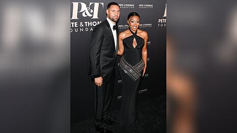 Rapperin Megan Thee Stallion und NBA-Star Klay Thompson auf dem roten Teppich.