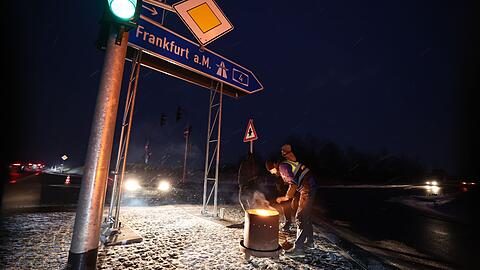 In mehreren Bundesl&auml;ndern gab es Bauern-Proteste an Autobahnen.