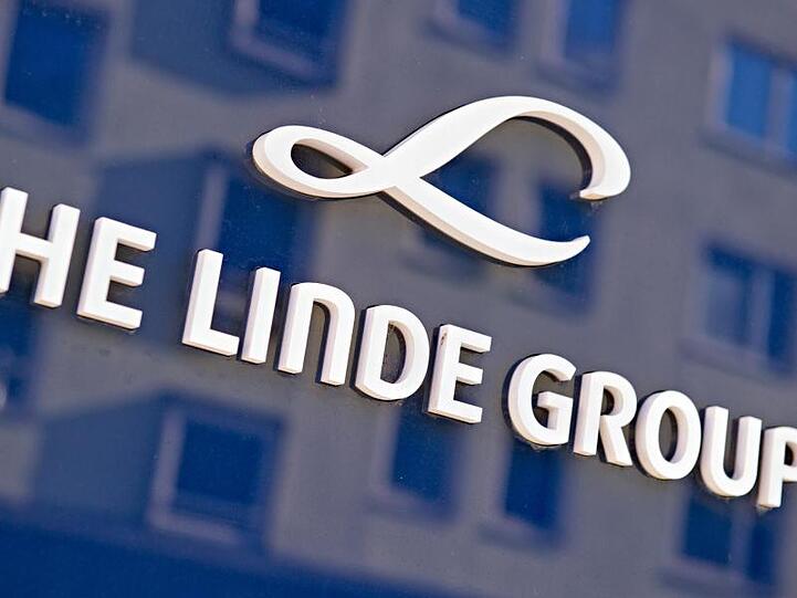 Das Logo der Linde AG ist in München zu sehen. Foto: picture alliance / dpa