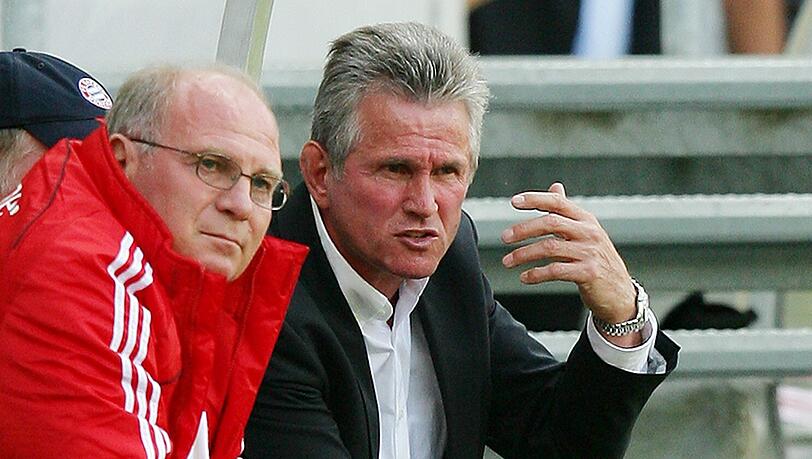 "Wir waren uns einig, dass wir uns um alleine um Jupp Heynckes bemühen", sagt Uli Hoeneß. "Wir waren uns einig, dass wir uns um alleine um Jupp Heynckes bemühen", sagt Uli Hoeneß.