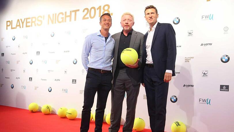 Phillipp Kohlschreiber mit Turnierdirektor Patrik Kühnen.