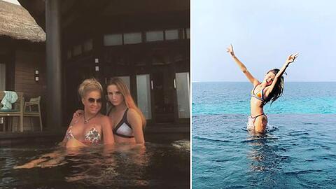 Carmen Geiss mit Davina sowie Model-Anwärterin Shania.