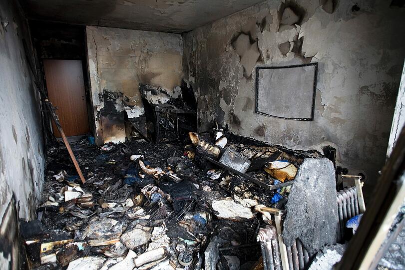Die Wohnung, in der der Brand ausbrach.