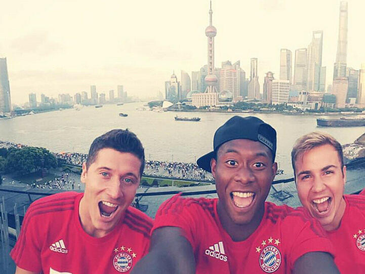 Die Fußball-Profis aus München zeigen sich begeistert von Shanghai