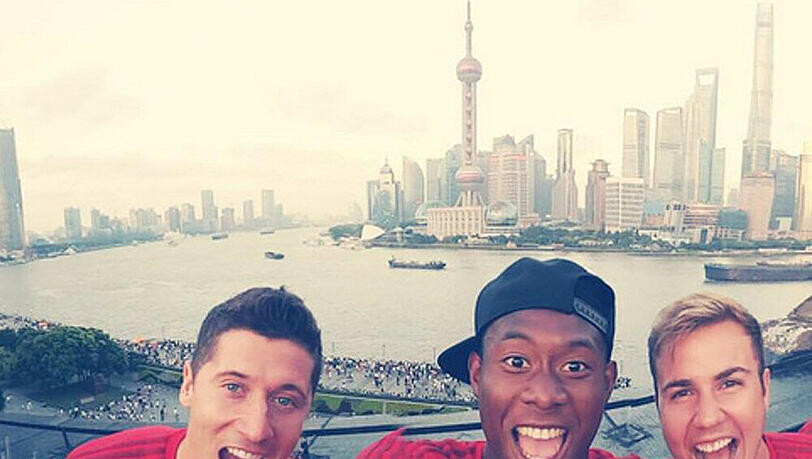 Die Fußball-Profis aus München zeigen sich begeistert von Shanghai Die Fußball-Profis aus München zeigen sich begeistert von Shanghai