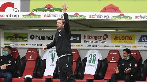 Trainer Florian Kohfeldt feierte mit Werder einen wichtigen Auswärtssieg.