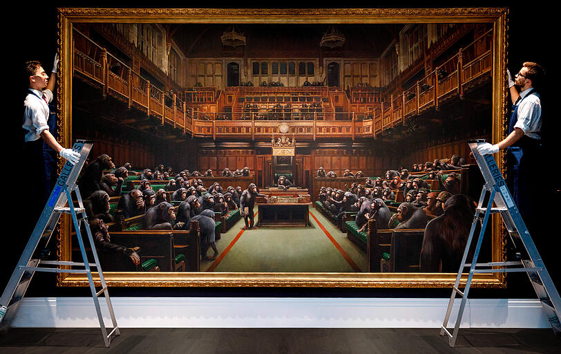 "Devolved Parliament" - 2019 auf einer Ausstellung in London.