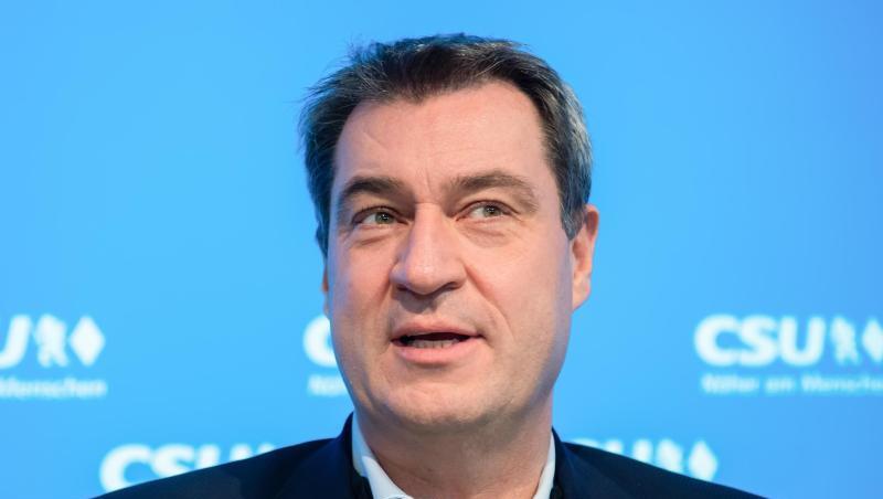Bayerns Ministerpräsident Markus Söder in der CSU-Parteizentrale in München. Bayerns Ministerpräsident Markus Söder in der CSU-Parteizentrale in München.