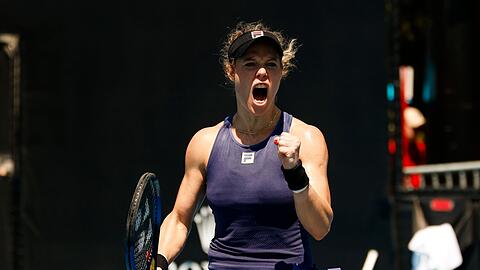 Jubelt über den Sieg in der ersten Runde: Tennisspielerin Laura Siegemund.