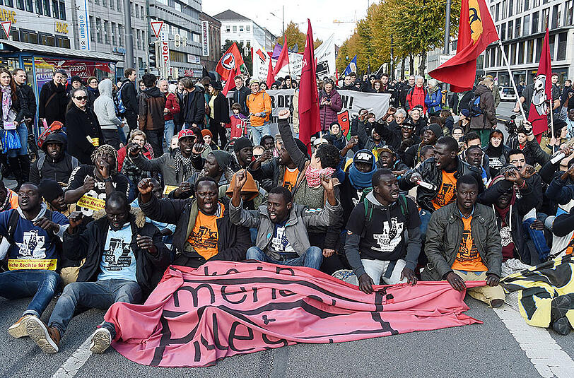 Laut Polizei gab es insgesamt elf Festnahmen im Rahmen der Demo gegen das Integrationsgesetz der CSU.