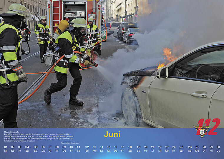 Der Kalender der Berufsfeuerwehr München 2016.
