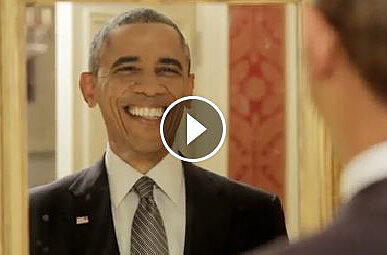 Barack Obama beweist mit seinem neuesten Werbeclip für seine Gesundheitsreform Humor