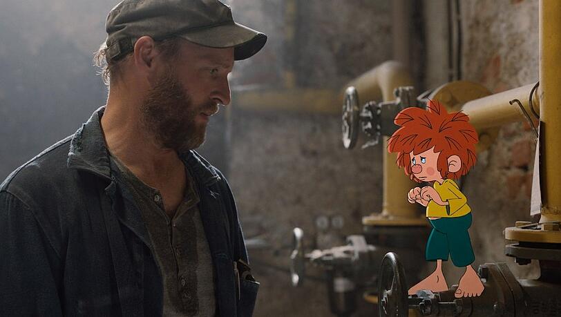 Florian Eder (Florian Brückner) und Pumuckl in "Neue Geschichten vom Pumuckl".