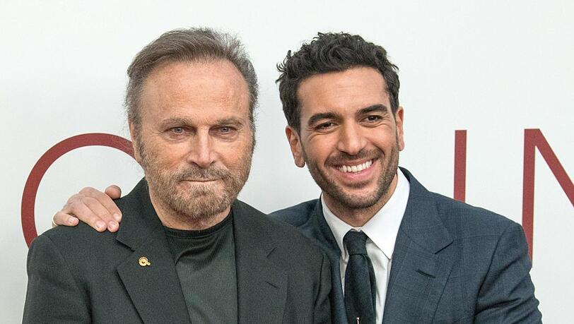 Filmpremiere von "Der Fall Collini": Elyas M'Barek (re.) lacht an der Seite von Schauspieler Franco Nero. Filmpremiere von "Der Fall Collini": Elyas M'Barek (re.) lacht an der Seite von Schauspieler Franco Nero.