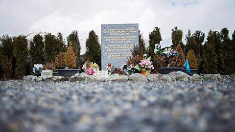 Die Gedenkstätte in Frankreich für die Opfer des Flugzeugabsturzes des Germanwings Fluges 4U 9525.