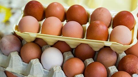 Zwar werden an Ostern weiße Eier bevorzugt, aber auch braune Eier lassen sich sehr gut färben.