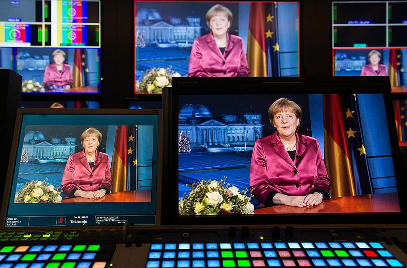 Die aufgezeichnete Neujahrsansprache von Bundeskanzlerin Angela Merkel wird am Mittwochabend ausgestrahlt.