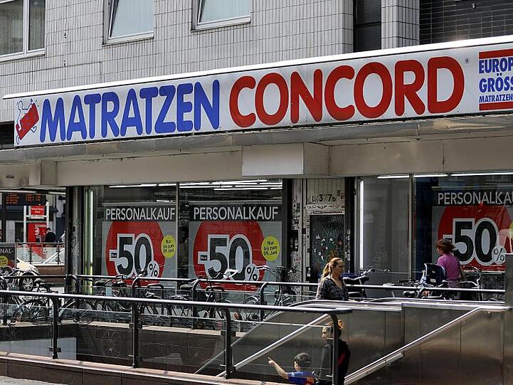 Ein Filiale von Matratzen Concord in der Kölner Innenstadt.