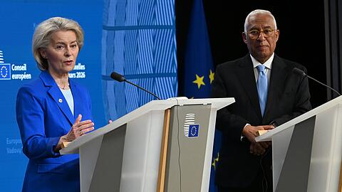 Kommissionspr&auml;sidentin Ursula von der Leyen und Ratspr&auml;sident Ant&oacute;nio Costa m&uuml;ssen auf Merz' Brief reagieren. (Archivbild)