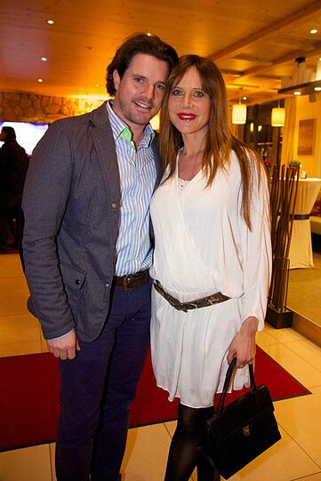 Die schwangere Schauspielerin Doreen Dietel und ihr Freund Florian Guttenberg bei der Italienischen Nacht "La Notte Italiana" im Hotel Drei Löwen am Donnerstag.
