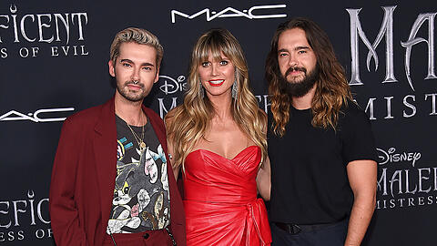 Happy Family: Heidi Klum flankiert von ihrem Ehemann Tom (r.) und Schwager Bill Kaulitz.