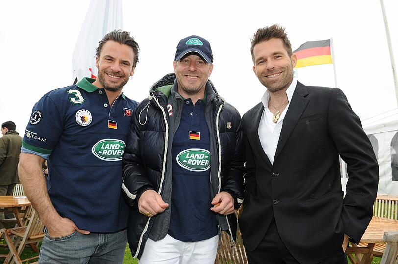 Stephan Luca, Heino Ferch und Hannes Arch beim "Bucherer Polo Cup" in Holzkirchen