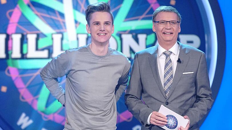 Moderator Günther Jauch mit Philip Ring
