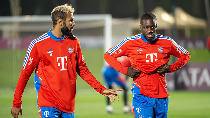 Eric-Maxim Choupo-Moting (l) und Dayot Upamecano arbeioten derzeit an ihrem Comeback. (Archivbild)