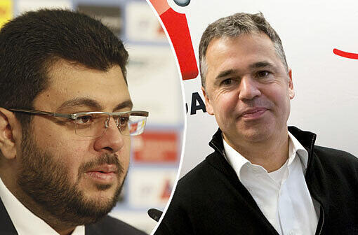 "Für uns spielt der Investor (links im Bild: Löwen-Investor Hasan Ismaik) keine Rolle", sagt Andreas Rettig (rechts), Chef der DFL.