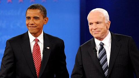 Am Dienstag geht's für sie um alles: Barack Obama und John McCain