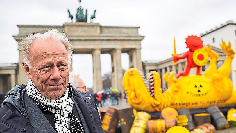 Jürgen Trittin bei einer Anti-Atomkraft-Veranstaltung in Berlin.