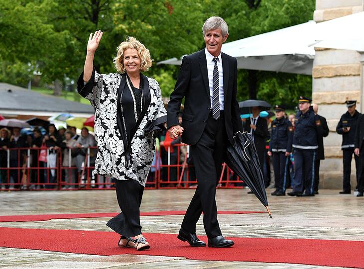 Schauspielerin Michaela May und ihr Mann Bernd Schadewald