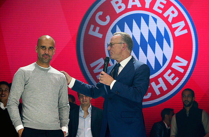 Bleibt der Trainer, geht der Trainer? Noch in diesem Jahr werden sich Pep Guardiola und Karl-Heinz Rummenigge zusammensetzen.