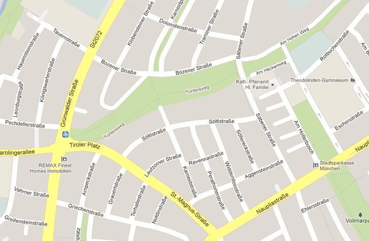 Das ist Harlachings Buckelpiste: Die Söltlstraße, zwischen St.-Magnus-Straße und Säbenerstraße.