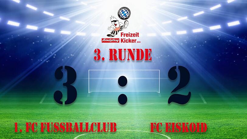 Der Fussballclub gewann die Partie in der 3. Runde gegen den FC Eiskoid. Der Fussballclub gewann die Partie in der 3. Runde gegen den FC Eiskoid.