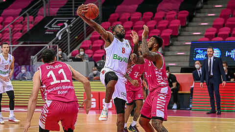 Bayerns Jalen Reynolds war gegen Bonn bester Werfer auf dem Feld.
