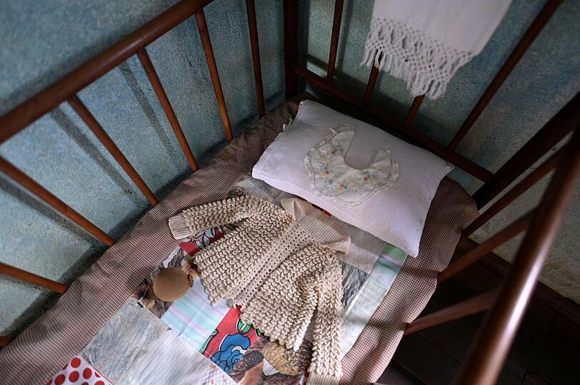 Nachbau von Pelés Kinderbett in Três Corações.