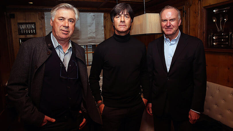 Experten unter sich: Carlo Ancelotti, Joachim Löw und Karl-Heinz Rummenigge (von links).