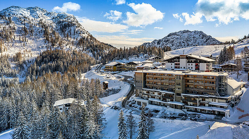Urlauber finden diverse Hoteldestinationen direkt im Skigebiet.