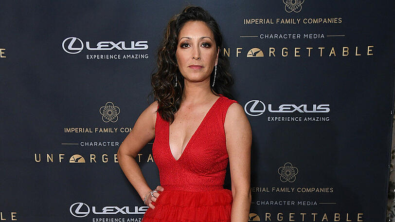 Christina Chang in ihrer roten Traumrobe